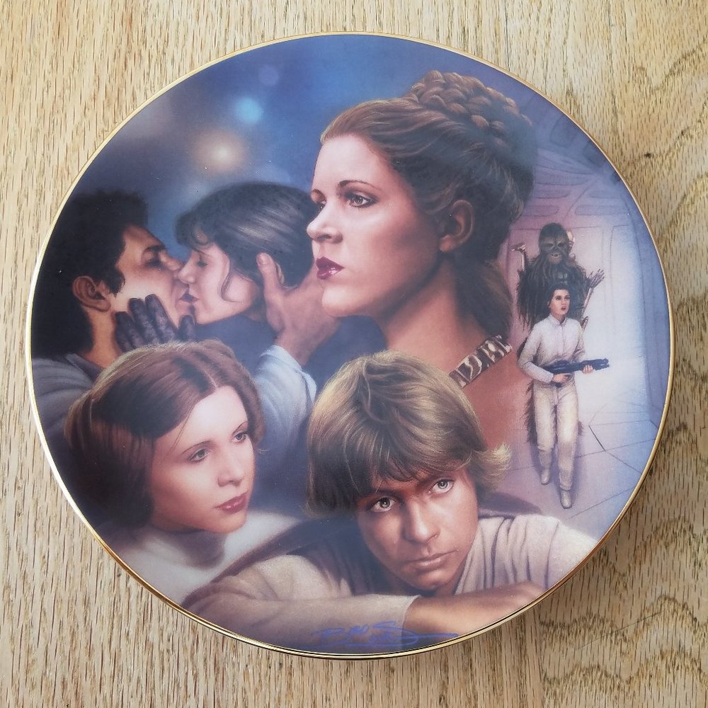 Star Wars Heroes and Villains Collector Plate Princess Leia 1997 #4790B